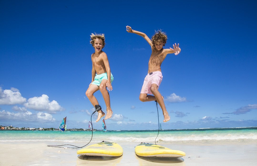 Children having fun during their holidays