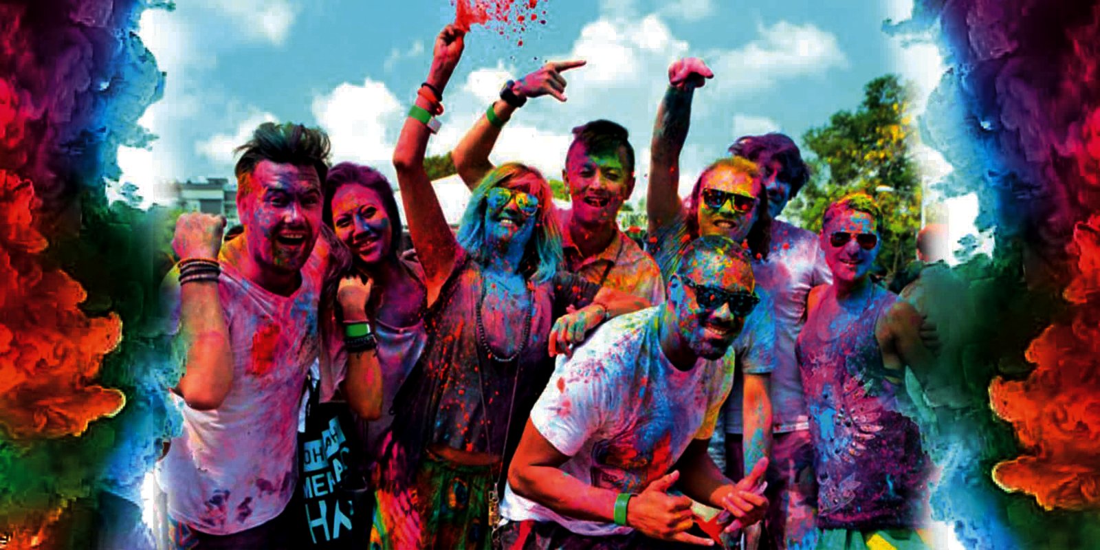 People celebrating Holi