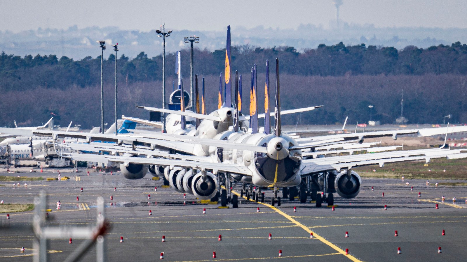 Empty Airbuses at fleet due to decreasing demand