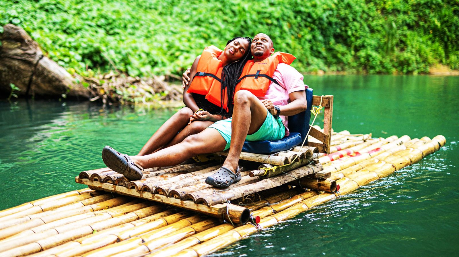 Relaxing ride on a Bamboo Raft