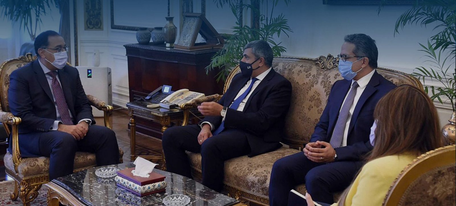 Zurab Pololikashvili, Secretary General, UNWTO along with the Abdel Fattah El Sisi, President, Egypt and Dr. Khaled Al-Anani, Minister of Tourism and Antiquities, Egypt