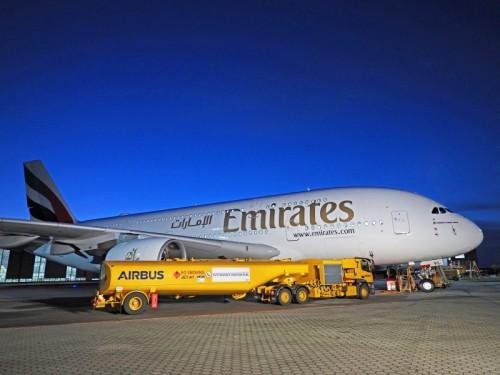 Emirates welcomes its first of three A380s to be delivered in December